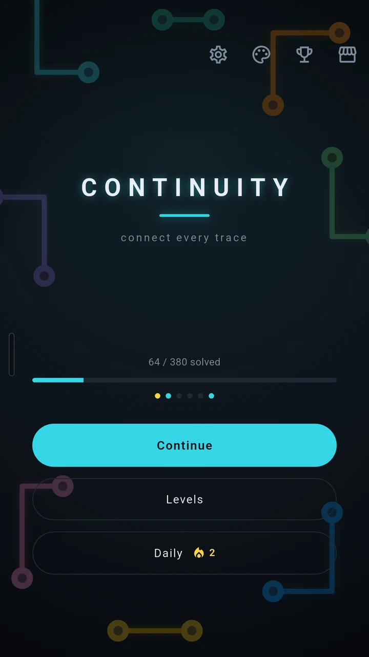 Continuity home screen showing campaign progress
